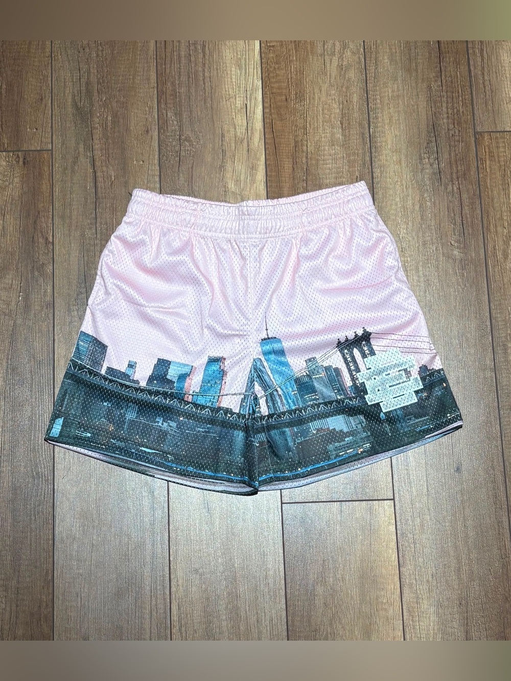 Eric Emanuel EE Pink New York City Skyline Shorts Size Medium